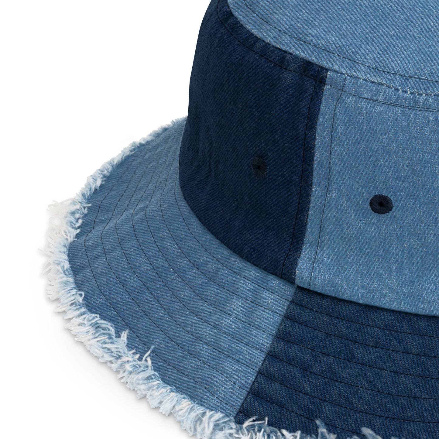 Two-Tone "Distressed Denim" Divine Drippp Bucket Hat